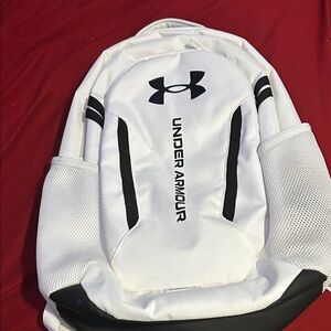Under Armour Men's White and Black Backpack